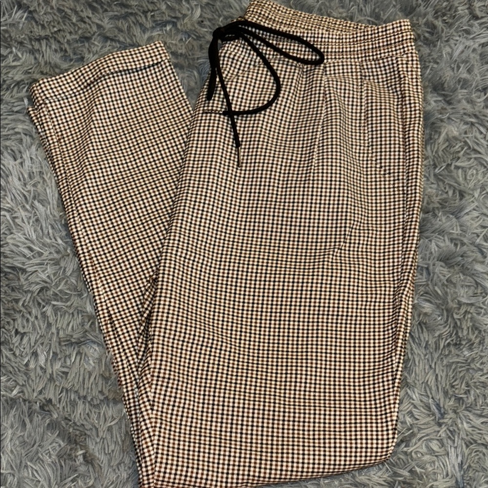 Men's Checkered Tan Pants